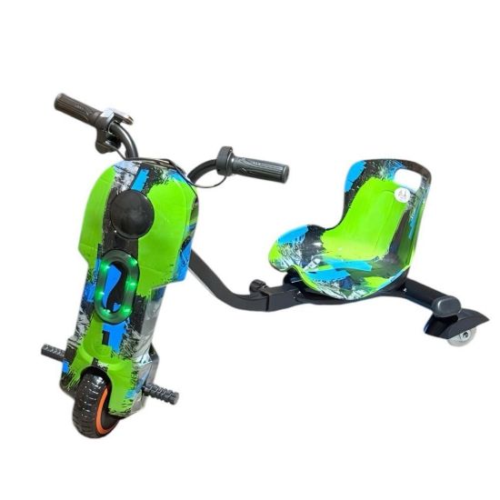 صورة سكوتر درفت صغير أخضر جميلة 36 فولت بثلاث عجلات